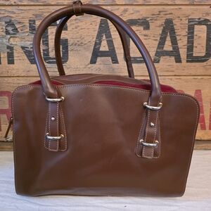 Alberta Di Canio Brown Leather Satchel